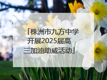 株洲市九方中学开展2025届高三加油助威活动