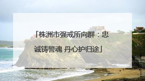 株洲市强戒所向群：忠诚铸警魂 丹心护归途