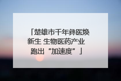 楚雄市千年彝医焕新生 生物医药产业跑出“加速度”