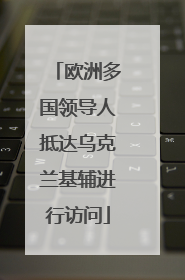 欧洲多国领导人抵达乌克兰基辅进行访问