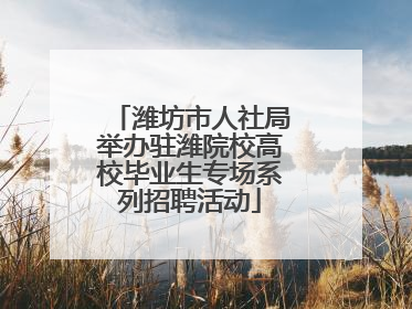 潍坊市人社局举办驻潍院校高校毕业生专场系列招聘活动