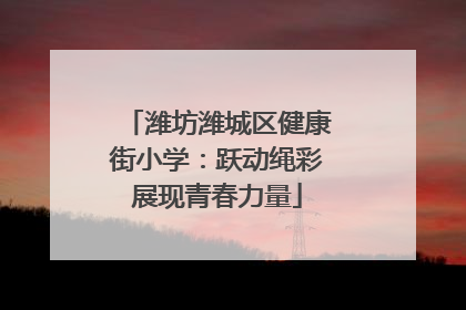 潍坊潍城区健康街小学：跃动绳彩展现青春力量