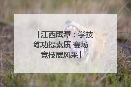 江西鹰潭：学技练功提素质 赛场竞技展风采