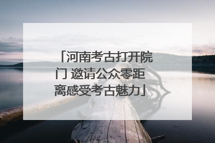 河南考古打开院门 邀请公众零距离感受考古魅力