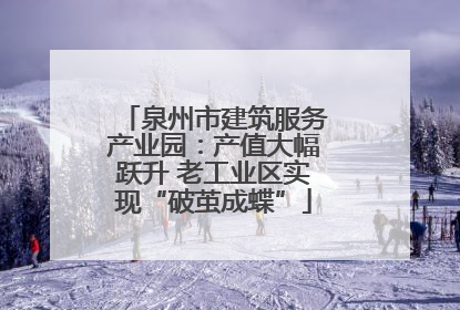 泉州市建筑服务产业园：产值大幅跃升 老工业区实现“破茧成蝶”
