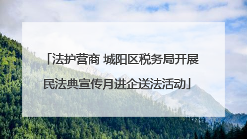法护营商 城阳区税务局开展民法典宣传月进企送法活动