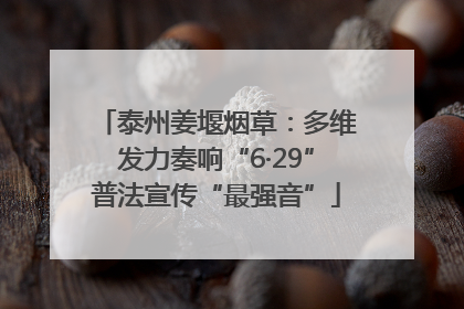 泰州姜堰烟草：多维发力奏响“6·29”普法宣传“最强音”