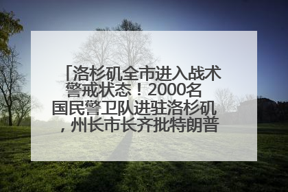 洛杉矶全市进入战术警戒状态！2000名国民警卫队进驻洛杉矶，州长市长齐批特朗普“制造混乱”