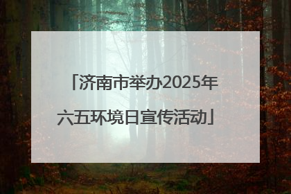 济南市举办2025年六五环境日宣传活动