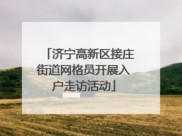 济宁高新区接庄街道网格员开展入户走访活动