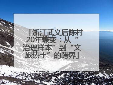 浙江武义后陈村20年蝶变：从“治理样本”到“文旅热土”的跨界