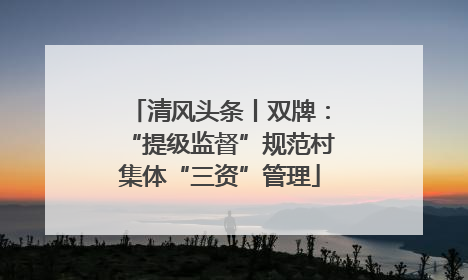 清风头条丨双牌：“提级监督”规范村集体“三资”管理