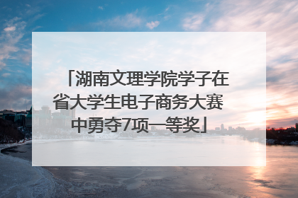 湖南文理学院学子在省大学生电子商务大赛中勇夺7项一等奖