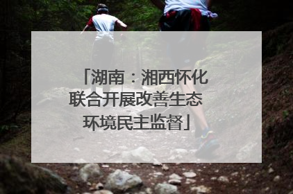 湖南：湘西怀化联合开展改善生态环境民主监督