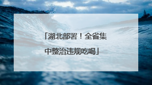湖北部署！全省集中整治违规吃喝