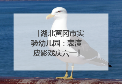 湖北黄冈市实验幼儿园：表演皮影戏庆六一