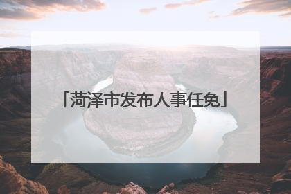 菏泽市发布人事任免