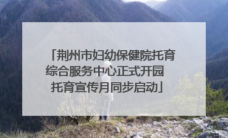 荆州市妇幼保健院托育综合服务中心正式开园 托育宣传月同步启动