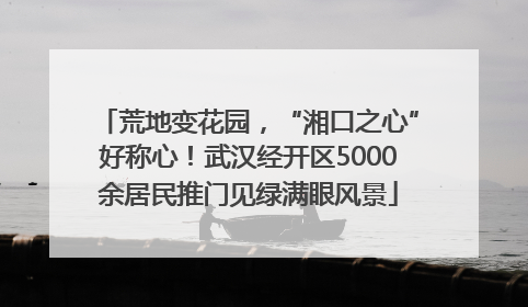 荒地变花园，“湘口之心”好称心！武汉经开区5000余居民推门见绿满眼风景