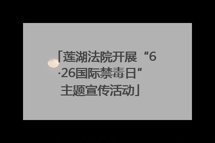 莲湖法院开展“6·26国际禁毒日”主题宣传活动