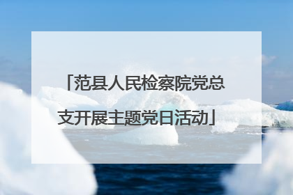 范县人民检察院党总支开展主题党日活动