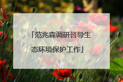 范兆森调研督导生态环境保护工作
