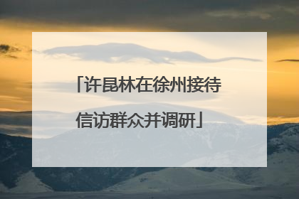 许昆林在徐州接待信访群众并调研