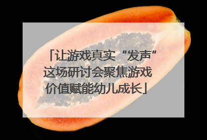 让游戏真实“发声” 这场研讨会聚焦游戏价值赋能幼儿成长
