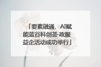 要素融通、AI赋能蓝谷科创荟·政服益企活动成功举行