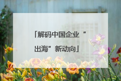 解码中国企业“出海”新动向