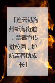 连云港海州新海街道：禁毒宣传进校园，护航青春助成长