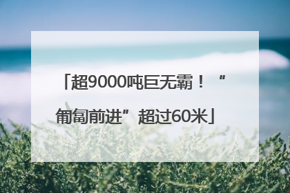 超9000吨巨无霸！“匍匐前进”超过60米