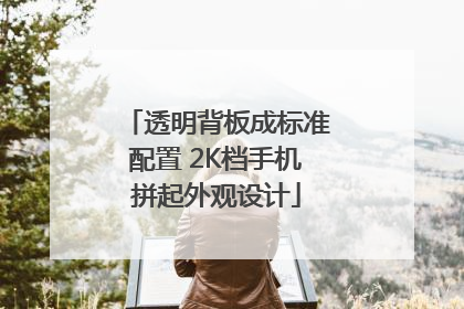 透明背板成标准配置 2K档手机拼起外观设计