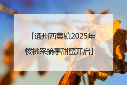 通州西集镇2025年樱桃采摘季甜蜜开启