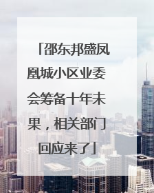 邵东邦盛凤凰城小区业委会筹备十年未果，相关部门回应来了