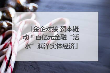 金企对接 资本链动！百亿元金融“活水”润泽实体经济