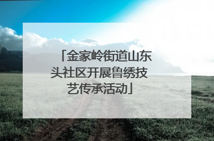 金家岭街道山东头社区开展鲁绣技艺传承活动