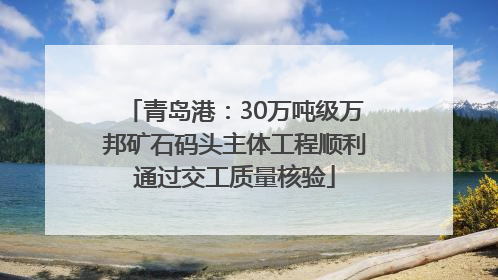 青岛港：30万吨级万邦矿石码头主体工程顺利通过交工质量核验