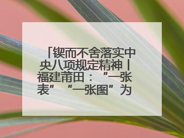 锲而不舍落实中央八项规定精神丨福建莆田：“一张表”“一张图”为基层减轻“数字负担”