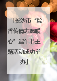 长沙市“粽香传情志愿暖心”端午节主题活动成功举办