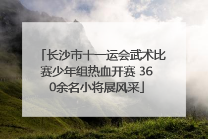 长沙市十一运会武术比赛少年组热血开赛 360余名小将展风采