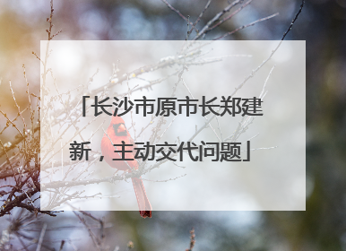 长沙市原市长郑建新，主动交代问题