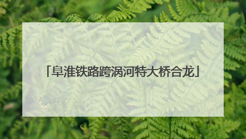 阜淮铁路跨涡河特大桥合龙