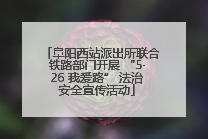 阜阳西站派出所联合铁路部门开展 “5·26 我爱路” 法治安全宣传活动