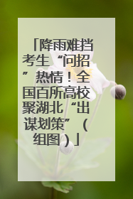 降雨难挡考生“问招”热情！全国百所高校聚湖北“出谋划策”（组图）