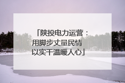 陕投电力运营：用脚步丈量民情 以实干温暖人心