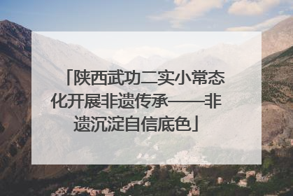 陕西武功二实小常态化开展非遗传承——非遗沉淀自信底色