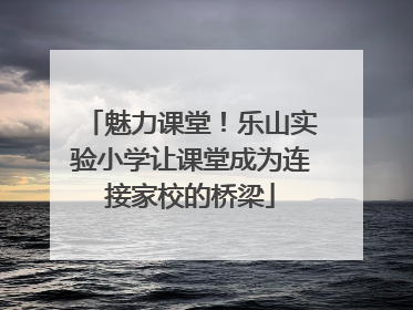 魅力课堂！乐山实验小学让课堂成为连接家校的桥梁