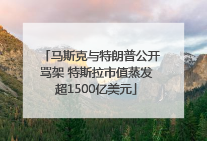 马斯克与特朗普公开骂架 特斯拉市值蒸发超1500亿美元