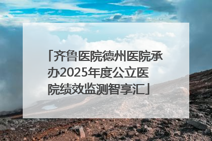 齐鲁医院德州医院承办2025年度公立医院绩效监测智享汇